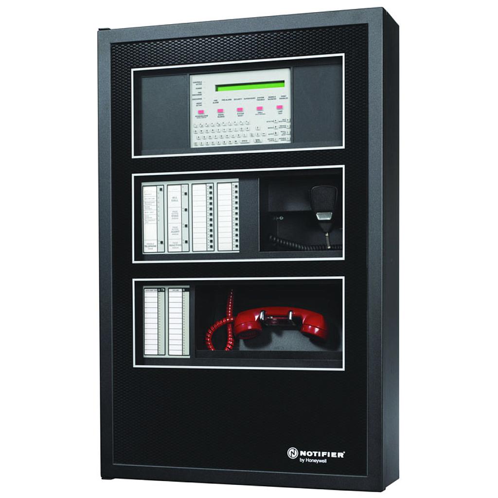 GABINETE C DE ACERO | VENTANA LEXAN 3 NIVELES - NEGRO