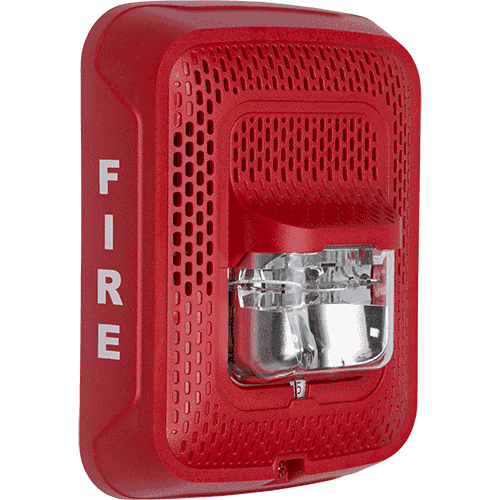 LUZ ESTROBO Y ALTAVOZ DE PARED - ROJO - ESPAÑOL