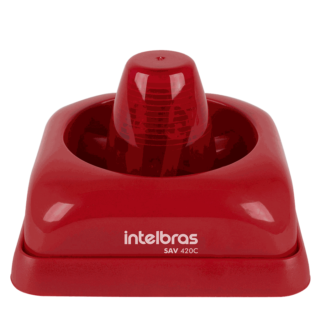 LUZ ESTROBOSCOPICA ROJA + SIRENA CONVENCIONAL DE TECHO | RESISTENTE A RAYOS UV