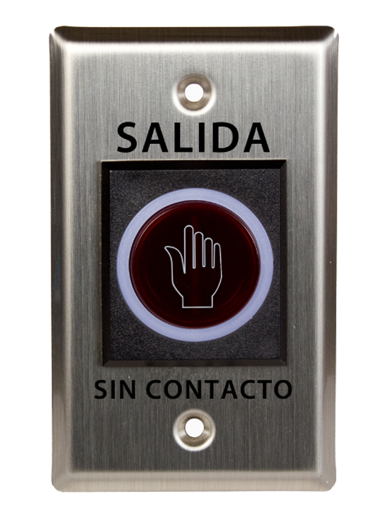 BOTON DE SALIDA NO TOUCH PLACA METALICA