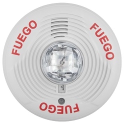 LUZ ESTROBO CON SIRENA  PARA TECHO - BLANCO EN ESPAÑOL