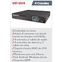 * DVR 4CH SOPORTA SALIDA DE ALARMAS SOPORTA 1HHD H264 MONITOREO REMOTO I/O 1CH-AUDIO 1CH-AUDIO OUT 2 USB SALIDA VGA-BNC-HDMI SOPORTA PTZ